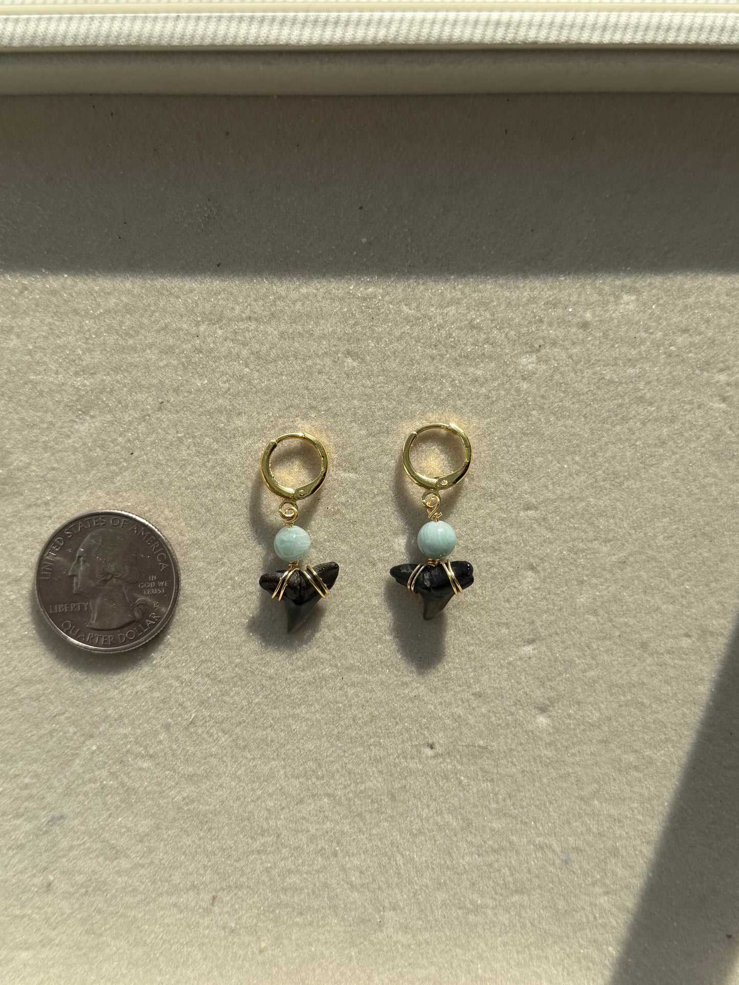 The Lumina Gold Shark Tooth Earrings