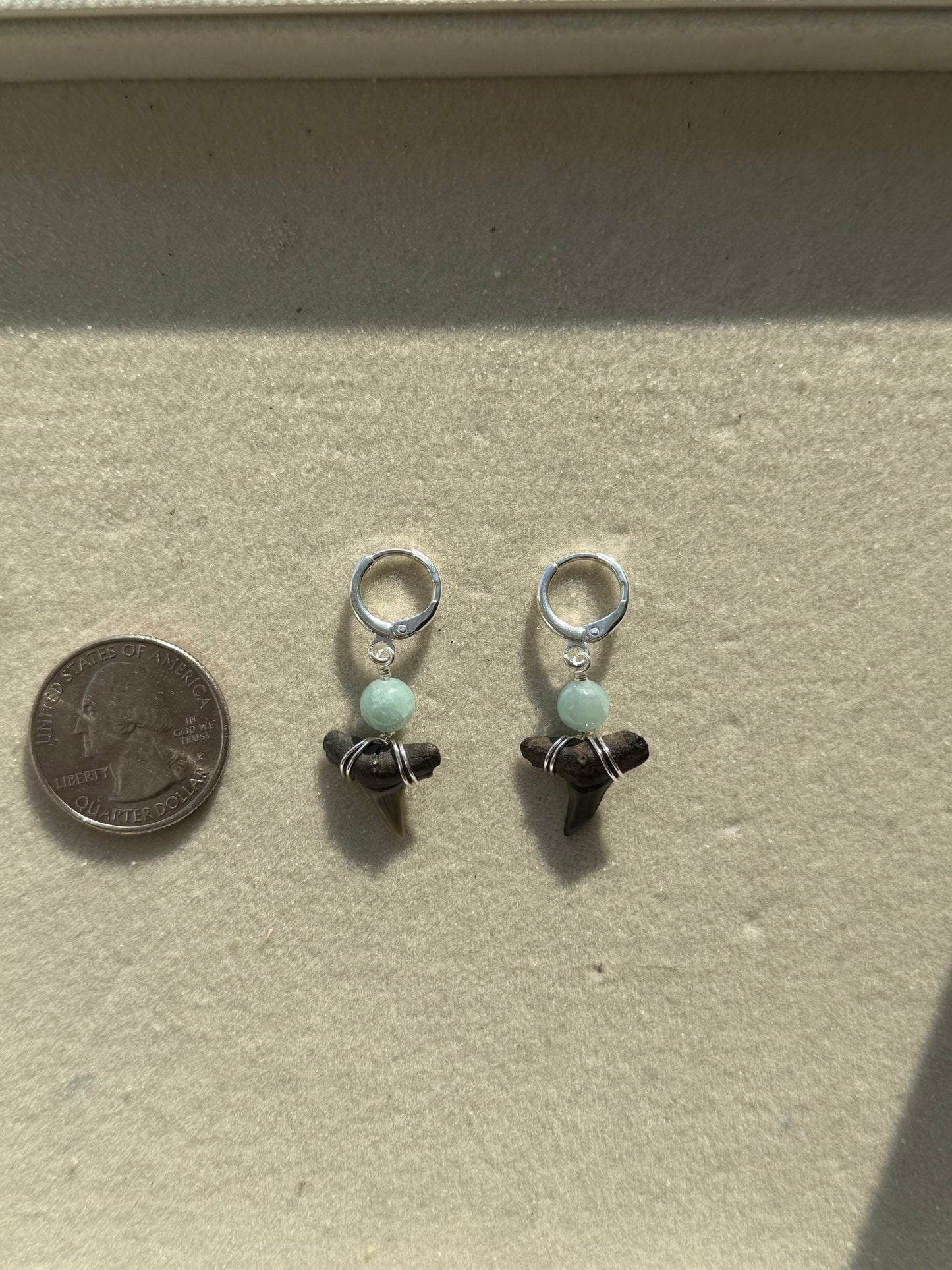 The High Tide Silver Shark Tooth Earrings