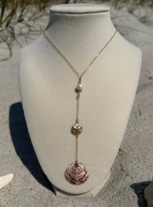 The Sand Dollar Gold Drop Necklace