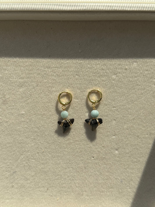 The Lumina Gold Shark Tooth Earrings