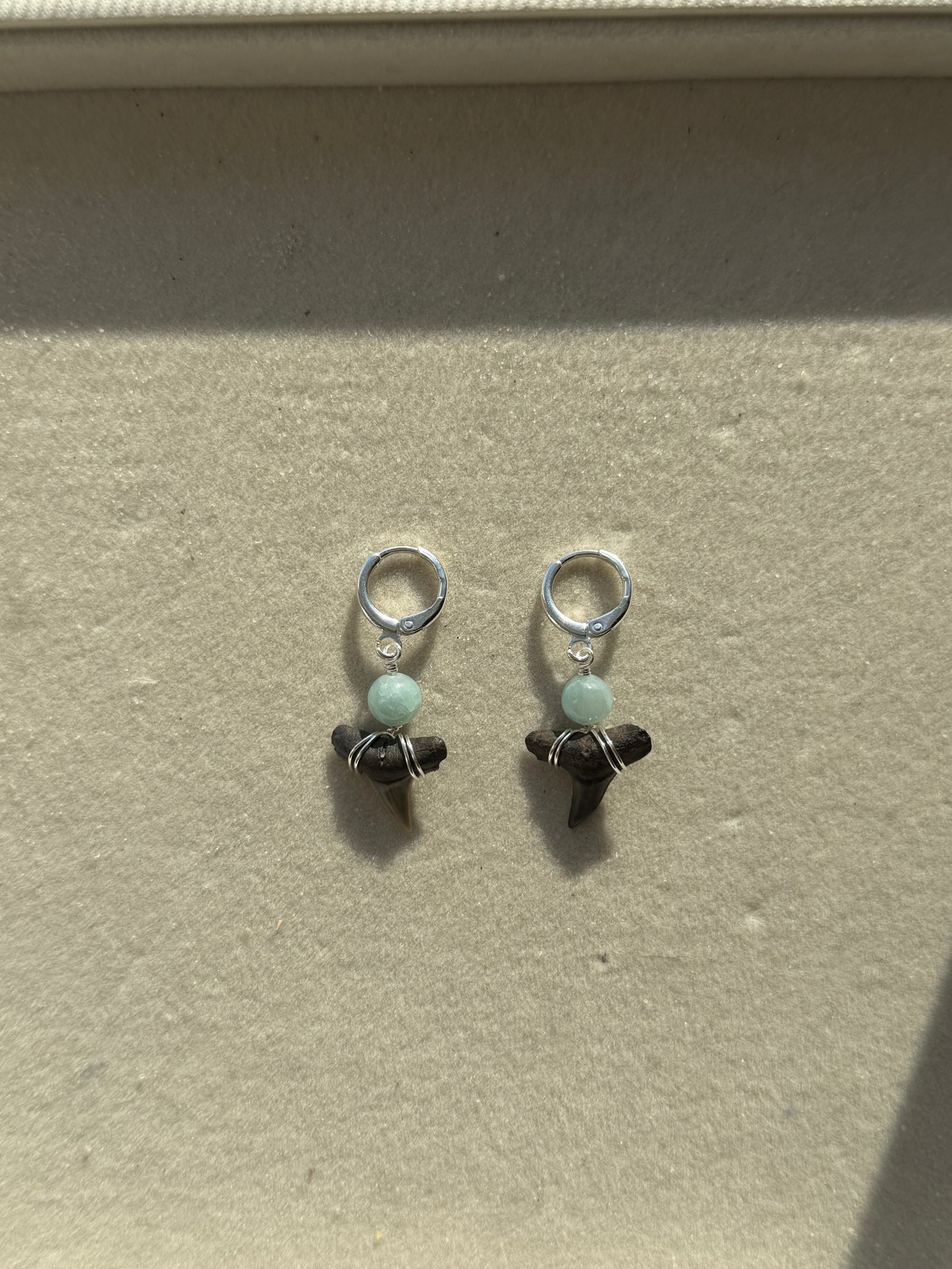 The High Tide Silver Shark Tooth Earrings